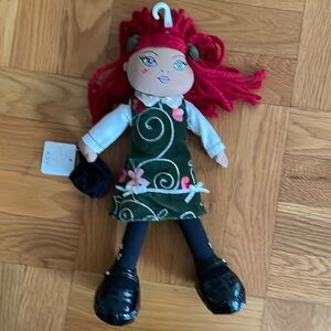 Children, Place Stuffed Celtic Doll Velvet Dress Size 13”